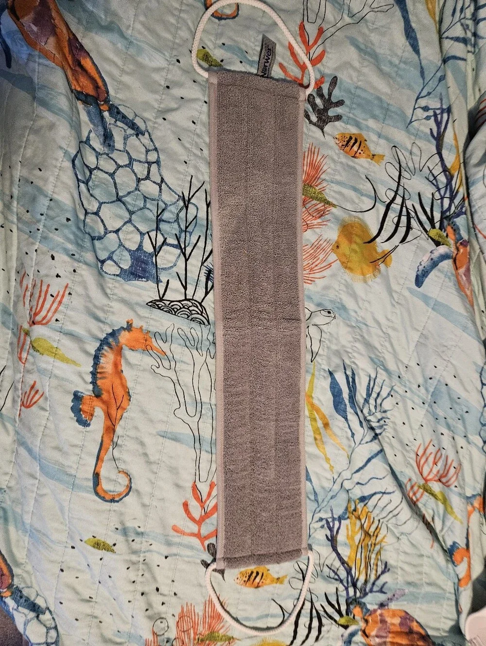 New Norwex Back Scrubber Graphite BacLock Microfiber Exfoliating Shower Bath
